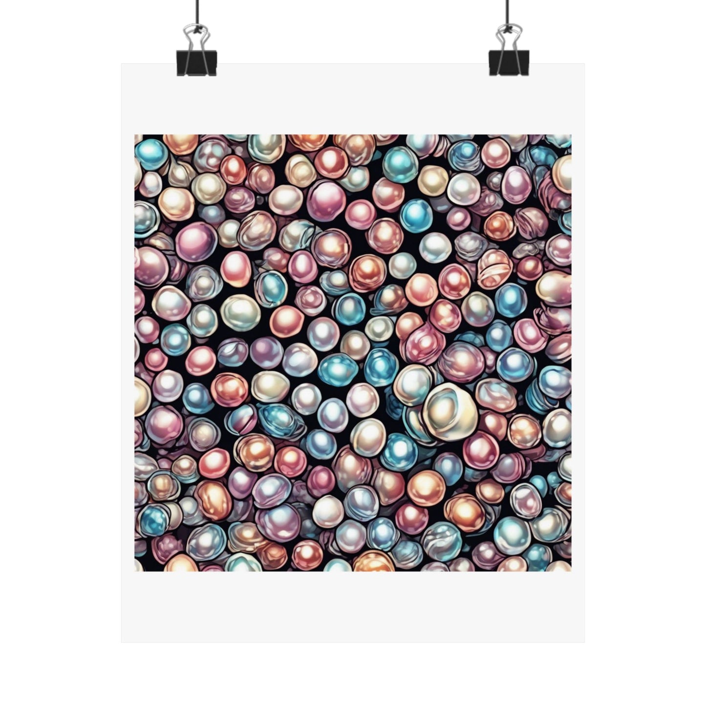 Pearl Bubble Pattern Abstract Gift Art Poster