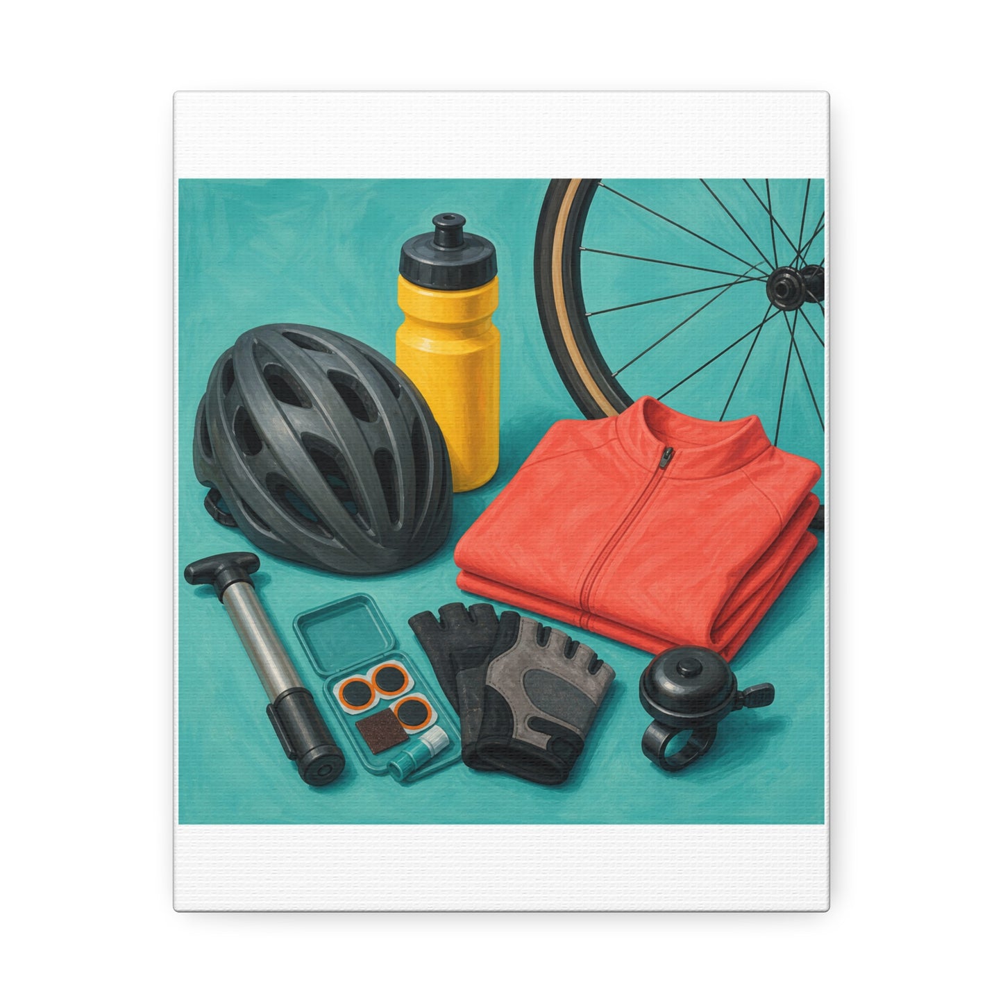 Colorful Cycling Gear Hobby Canvas Art