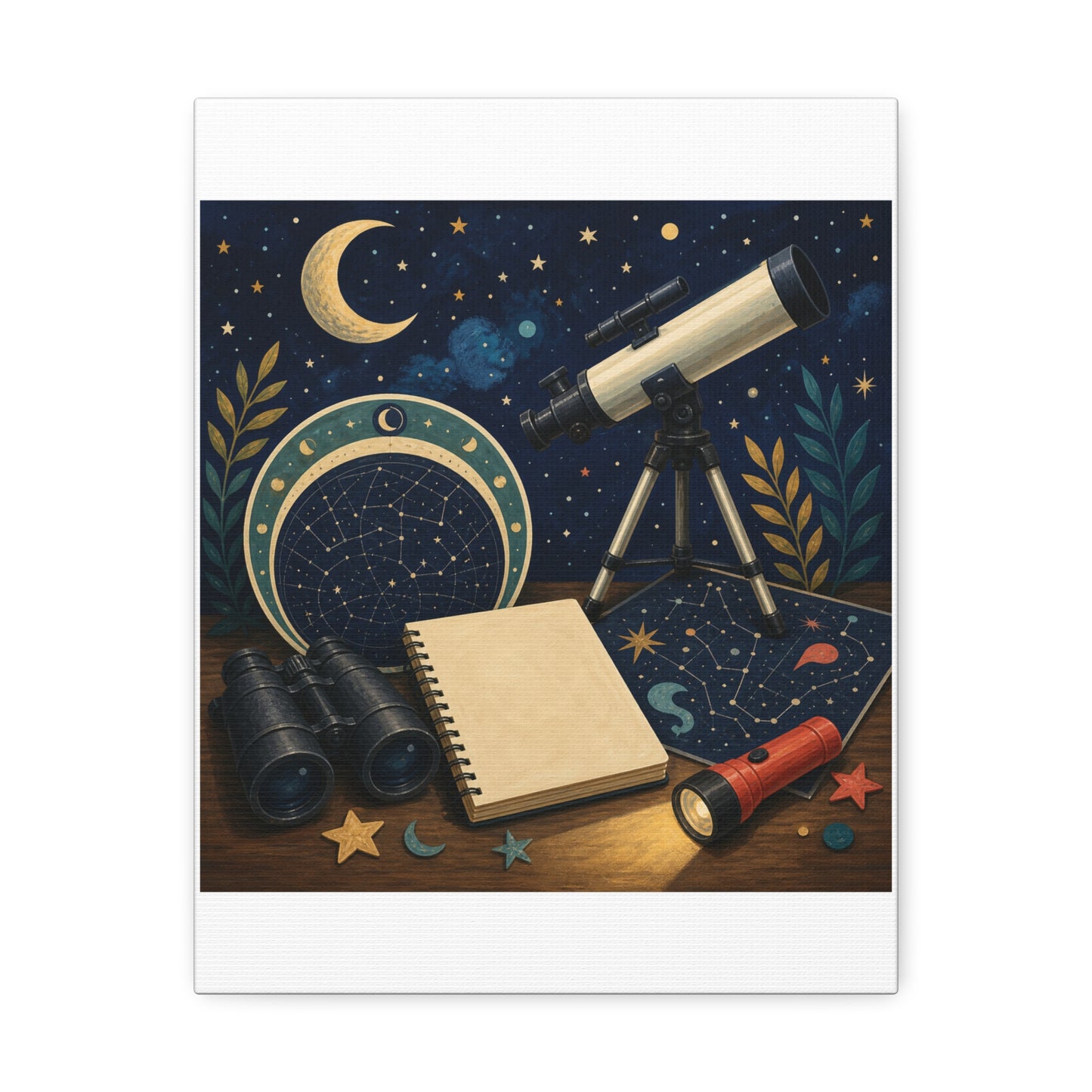 Classic Stargazing Astronomy Hobby Canvas Art