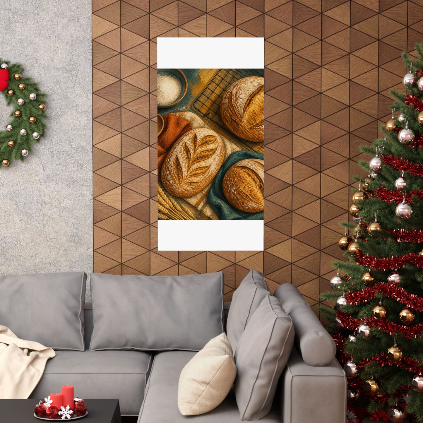 Artisan Bread Baking Still Life Poster