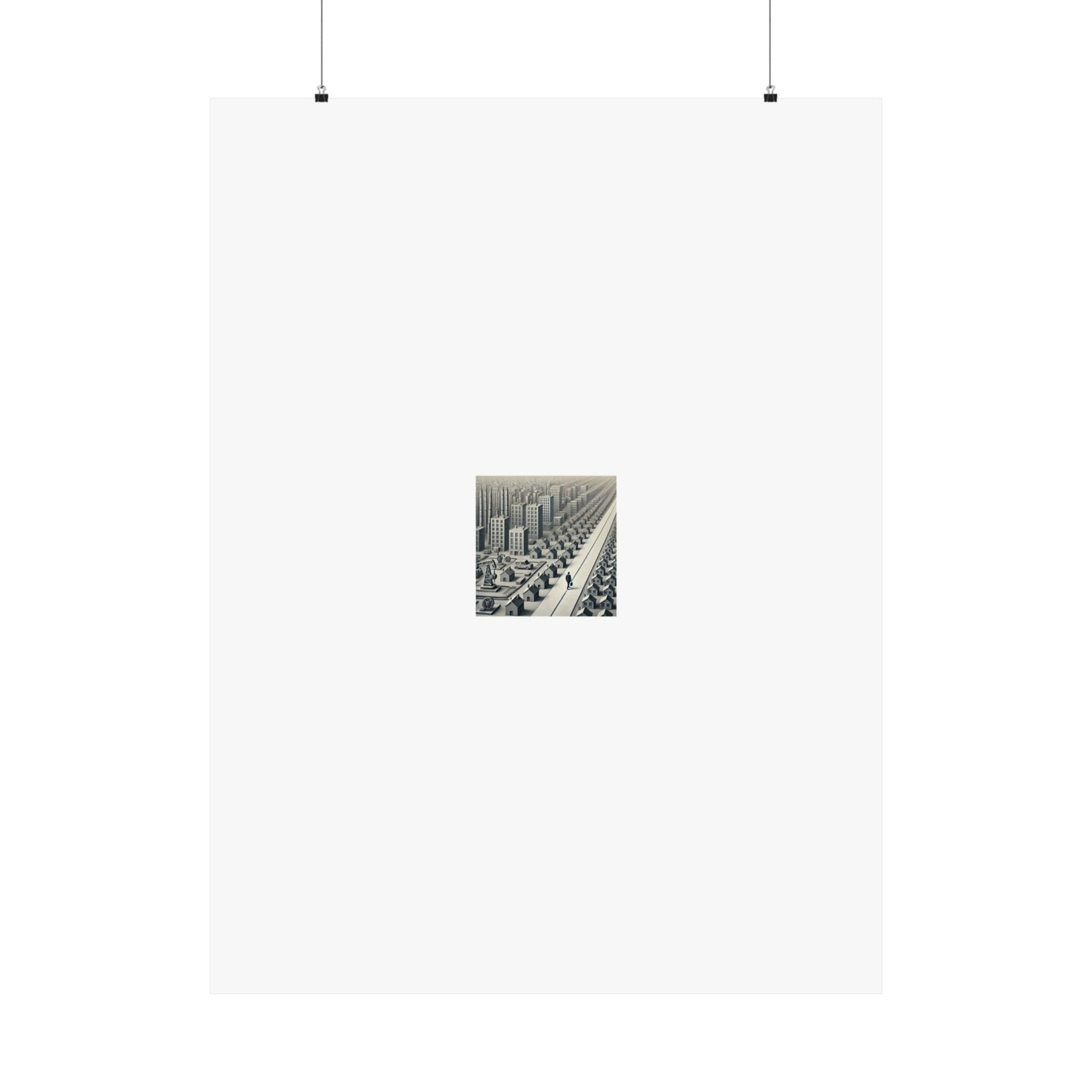 Monochrome Urban Factory Cityscape Poster Industrial Wall Art Gift