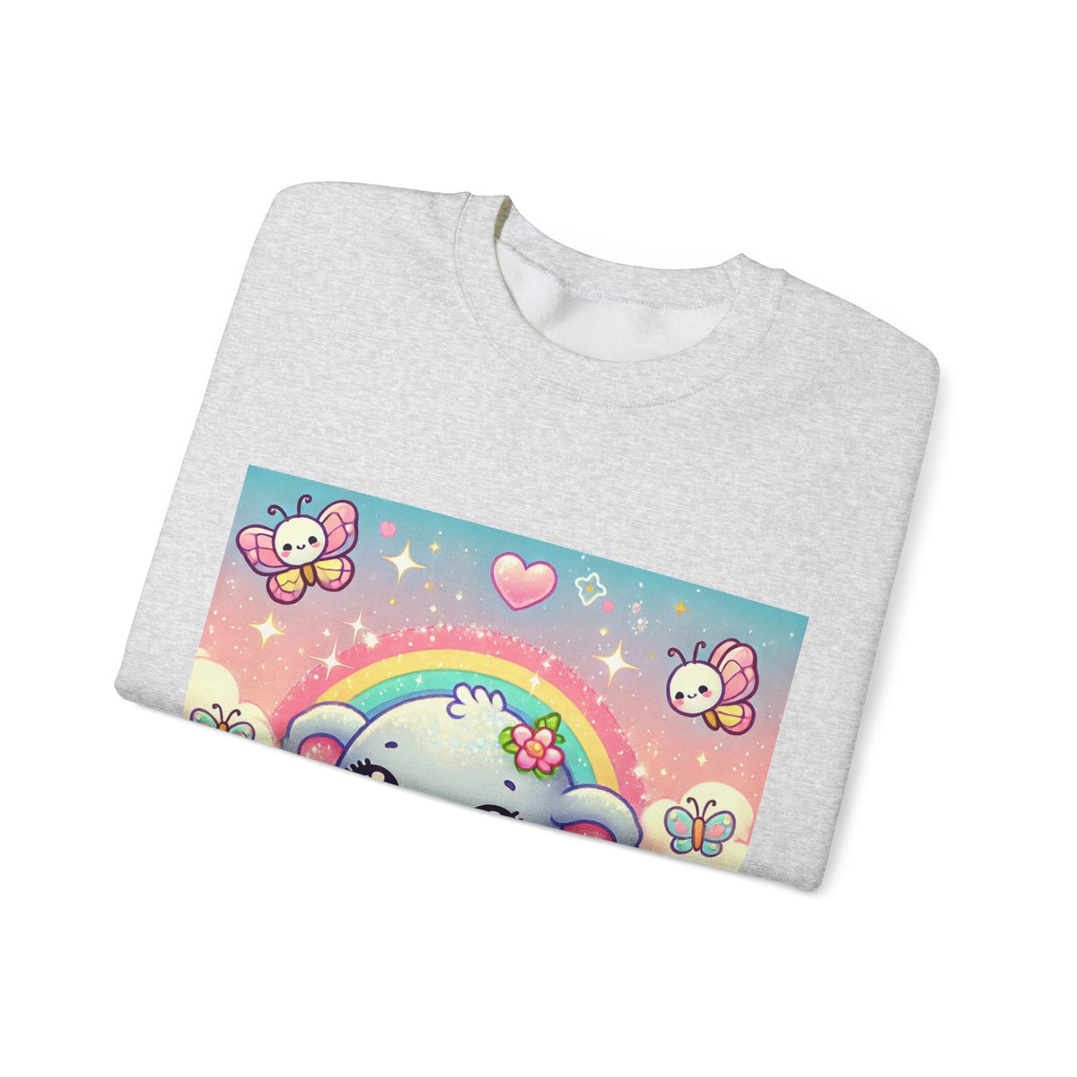 Pastel Rainbow Baby Elephant Floral Sweatshirt