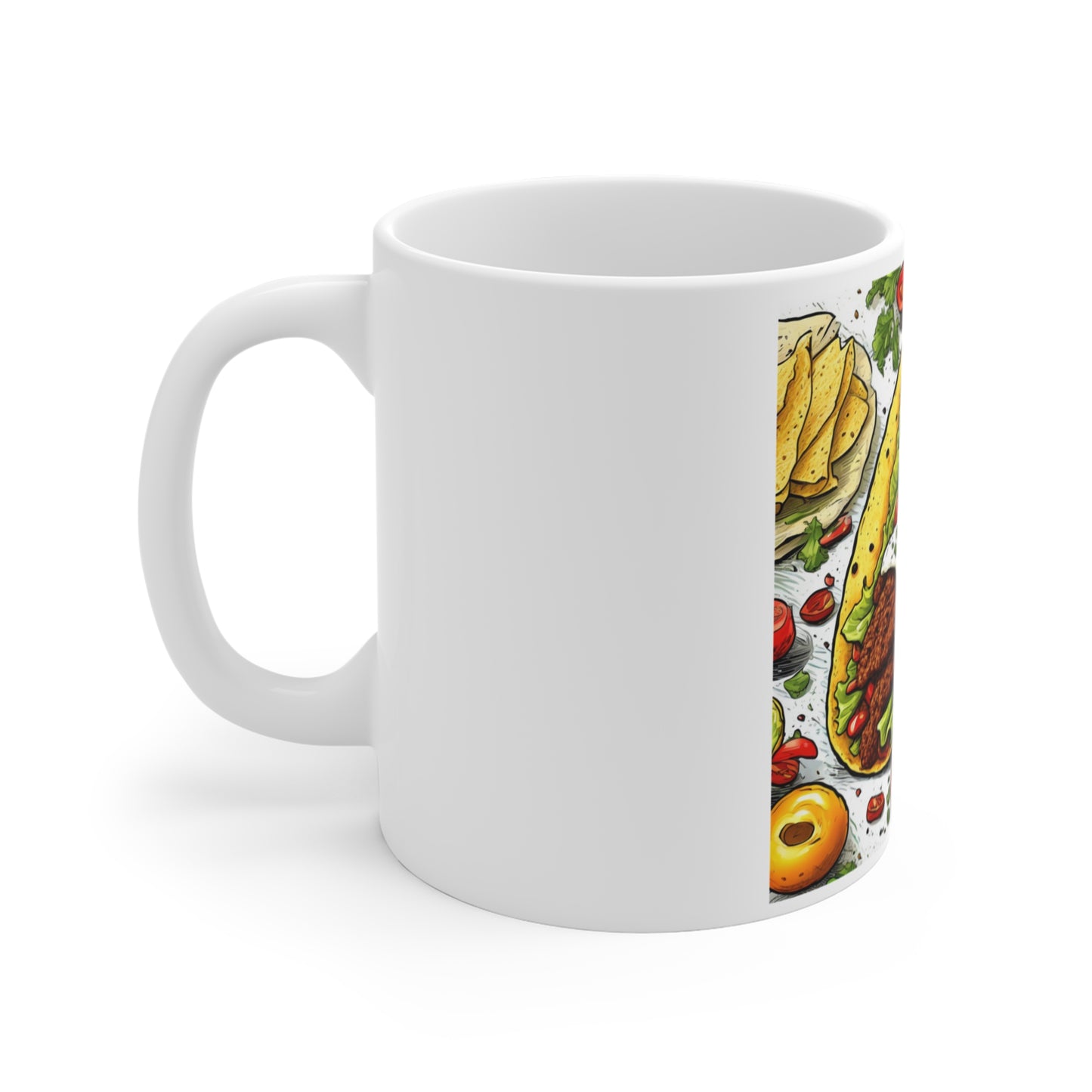 Bold Taco Illustration Foodie Gift Art Coffee Mug