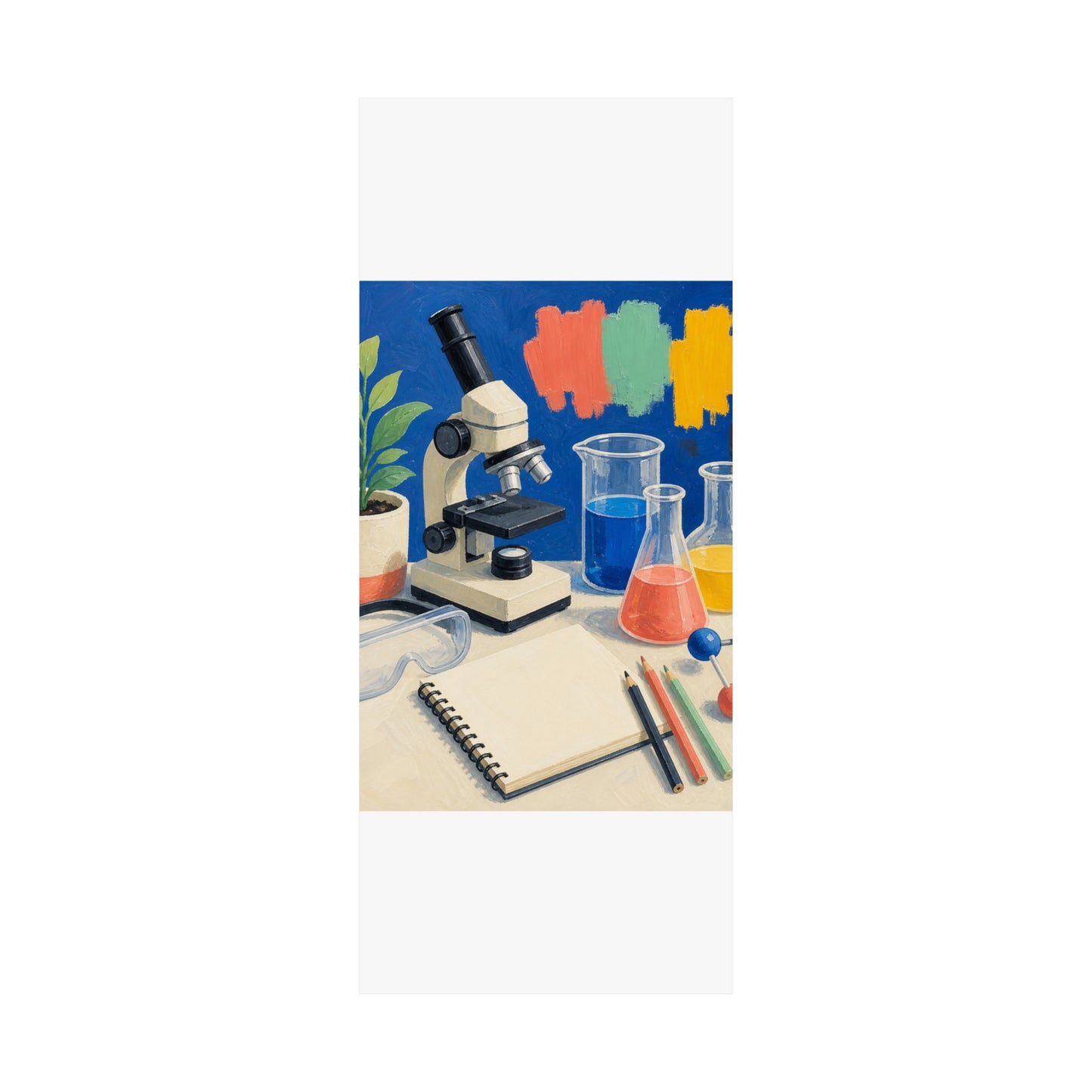 Colorful Science Lab Learning Art Poster