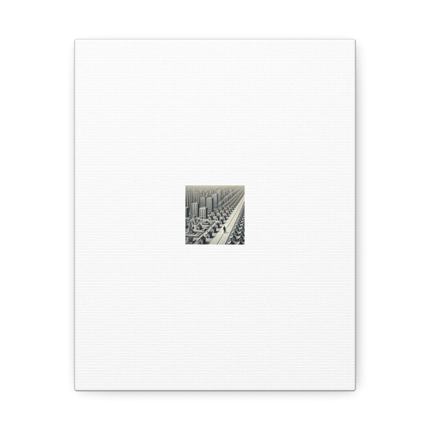 Monochrome Urban Factory Cityscape Canvas Industrial Wall Art Gift