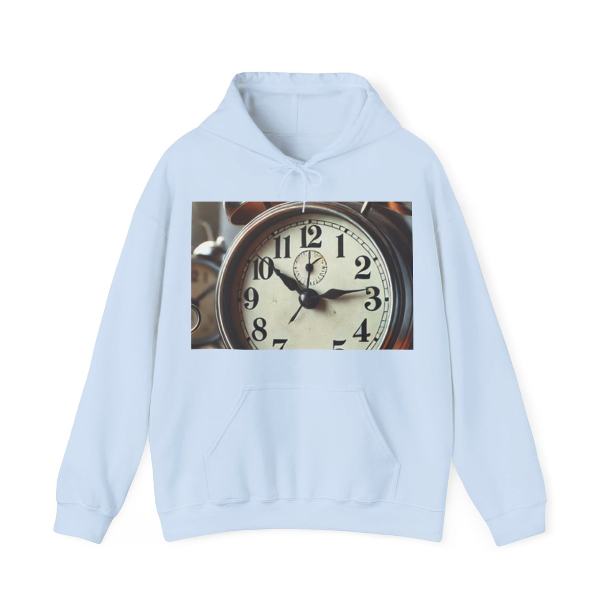 Vintage Alarm Clock Morning Routine Cozy Hoodie