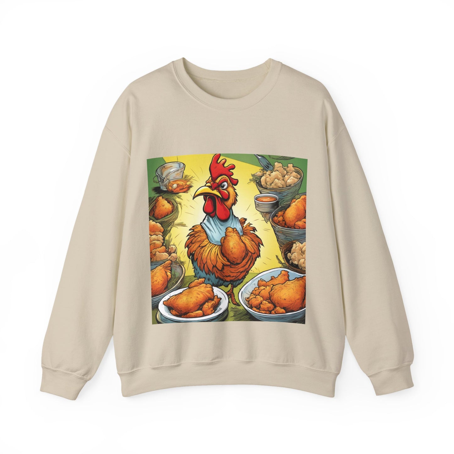 Funny Chicken Fried Food Comfort Food Art Sweatshirt
