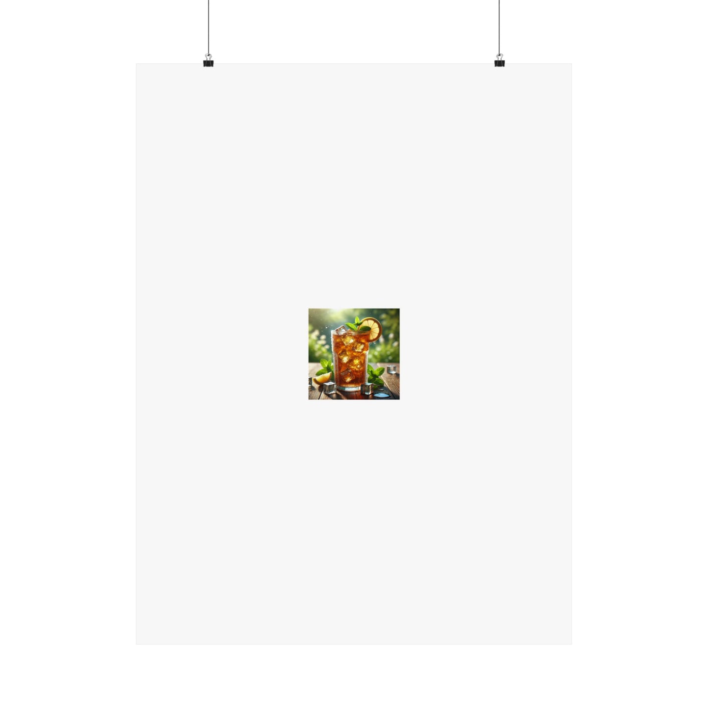 Sunlit Iced Tea Lemon Mint Kitchen Summer Drink Poster