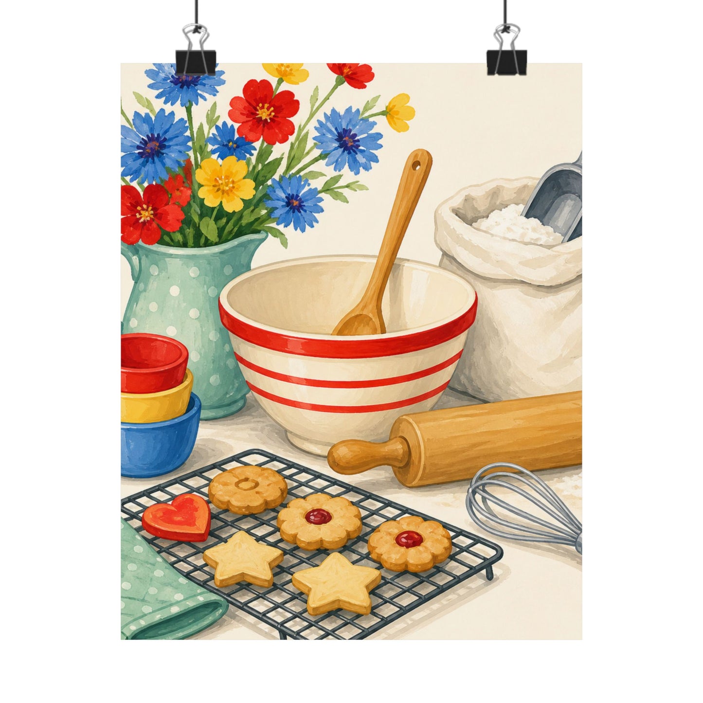 Cheerful Home Baking Hobby Poster