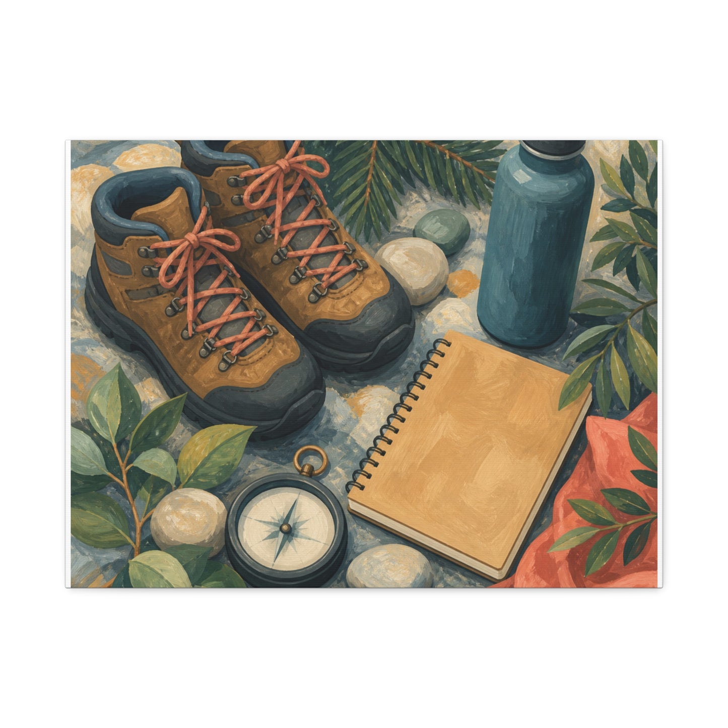 Quiet Hiking Trail Gear Art Canvas Art