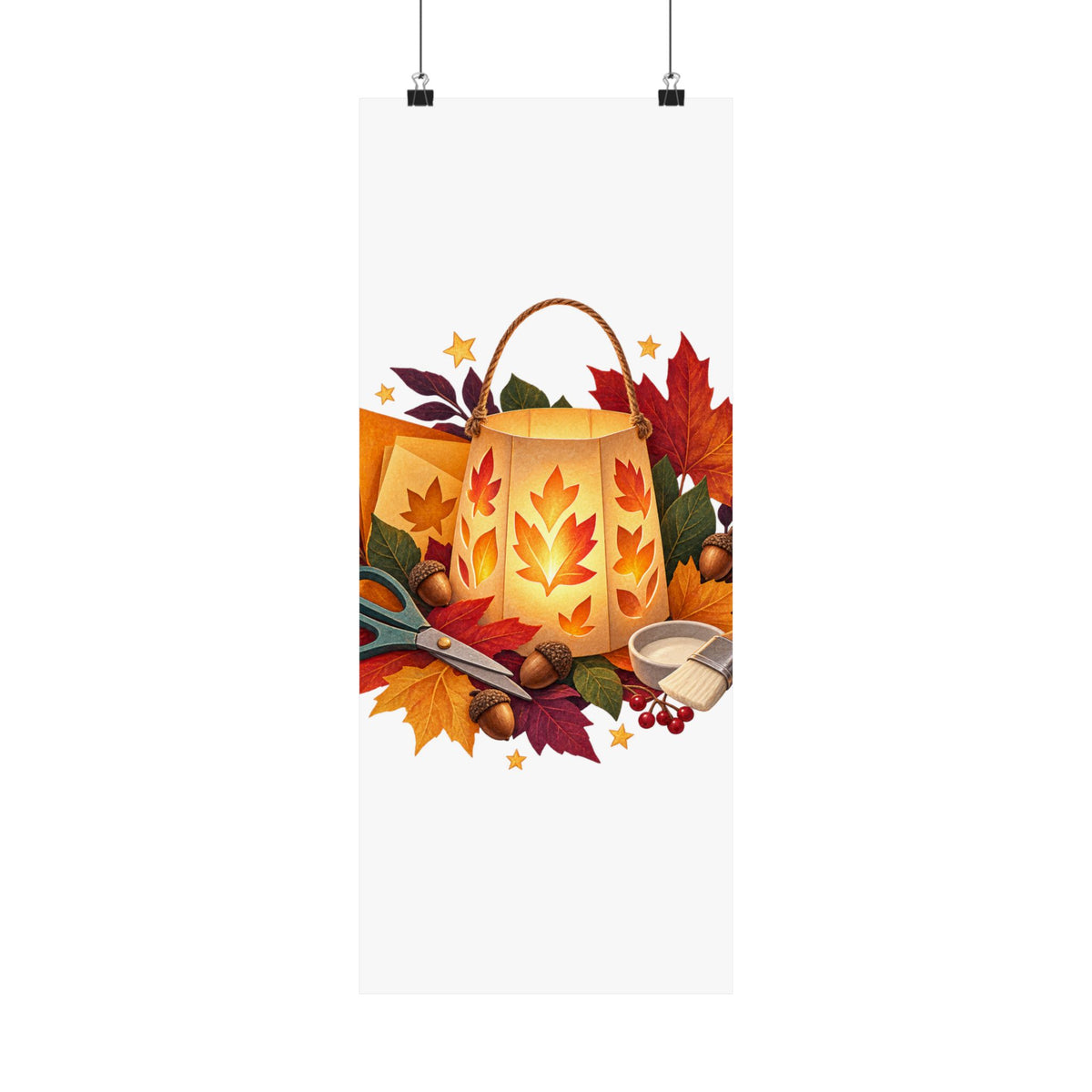 Autumn Lantern Making Workshop Poster