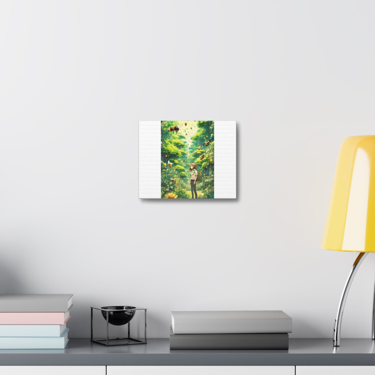 Bee Garden Explorer Anime Nature Art Canvas