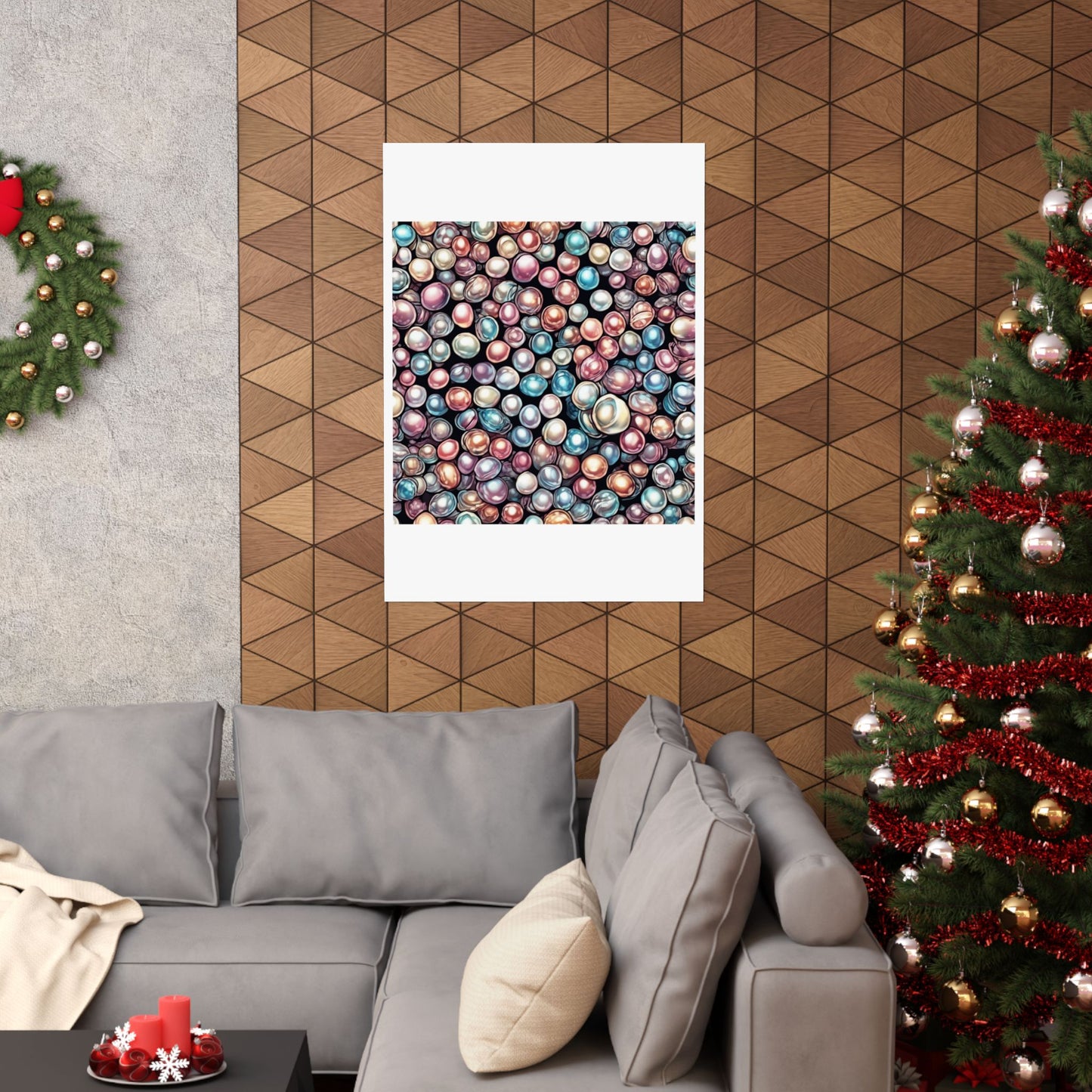 Pearl Bubble Pattern Abstract Gift Art Poster