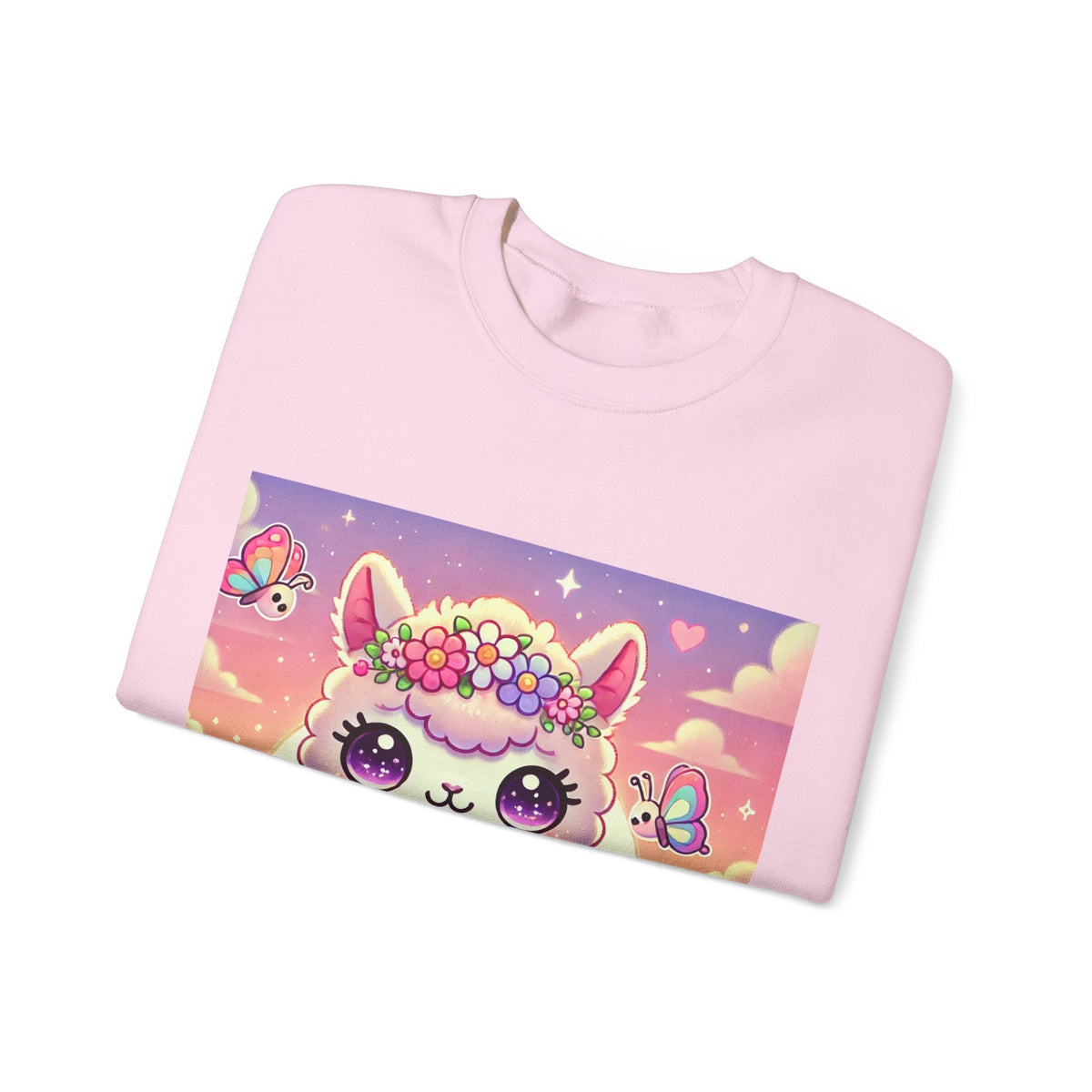 Pastel Floral Alpaca Garden Kawaii Sweatshirt