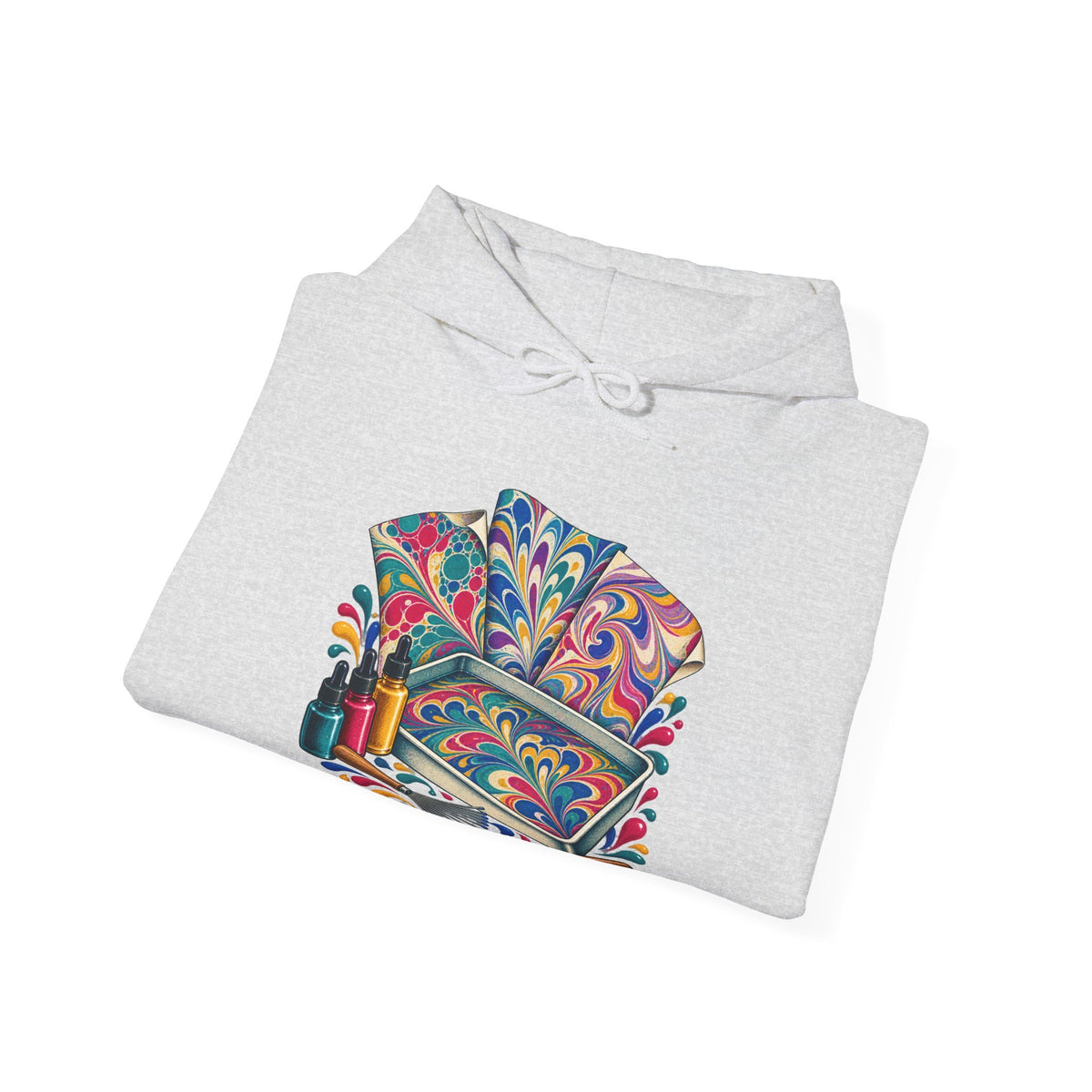 Colorful Paper Marbling Workshop Hoodie