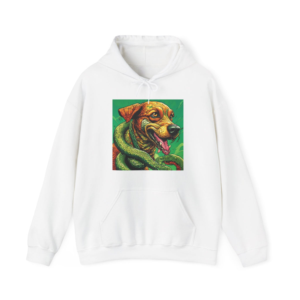 Serpent Guardian Dog Bold Fantasy Creature Art Hoodie