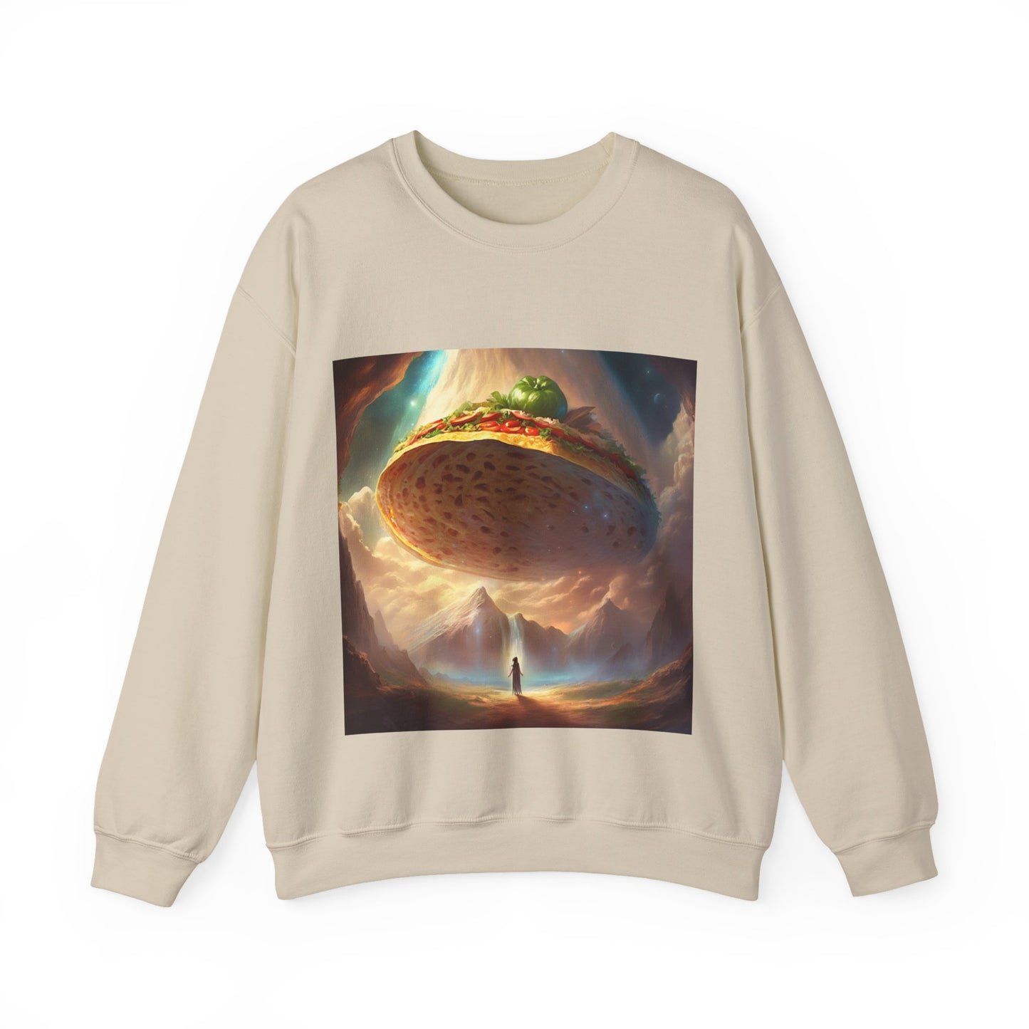 Cosmic Taco UFO Surreal Food Fantasy Art Sweatshirt
