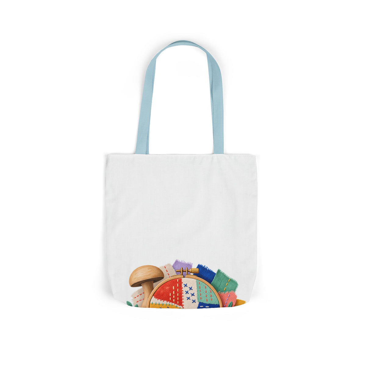 Colorful Visible Mending Workshop Tote Bag