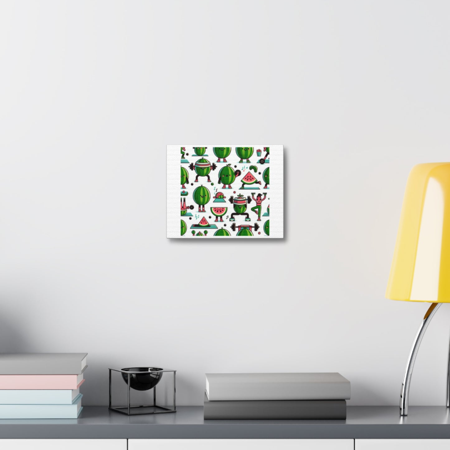 Watermelon Workout Club Cute Food Fitness Canvas Wall Art