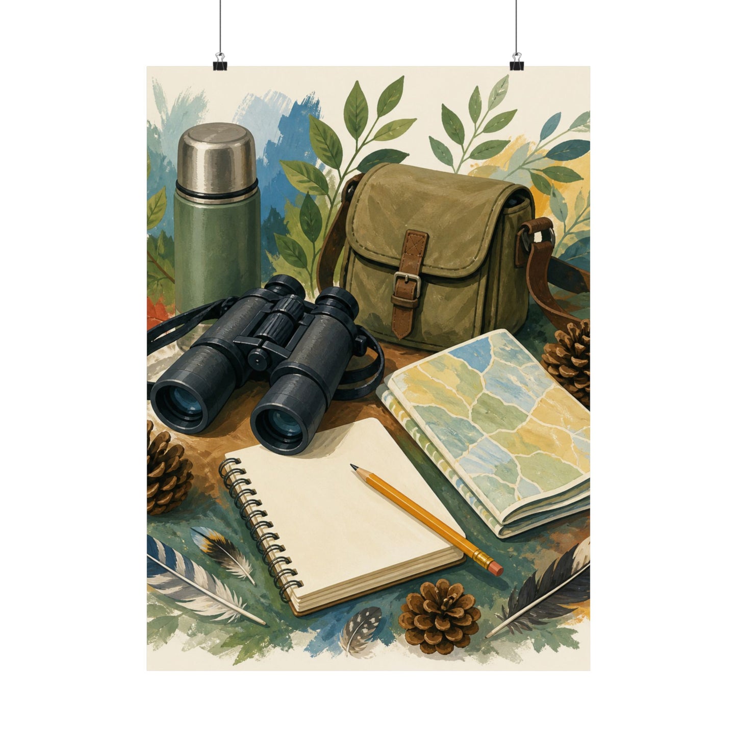 Peaceful Birdwatching Hobby Art Poster