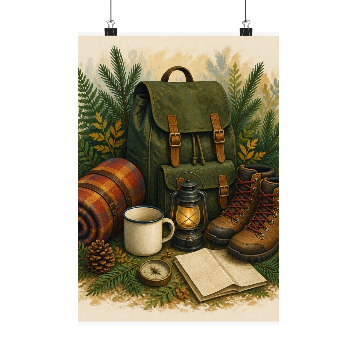Generic Camping Gear Outdoor Adventure Poster
