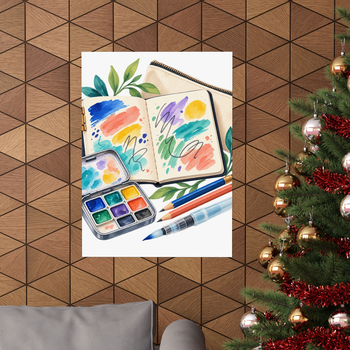 Colorful Urban Sketching Travel Kit Poster
