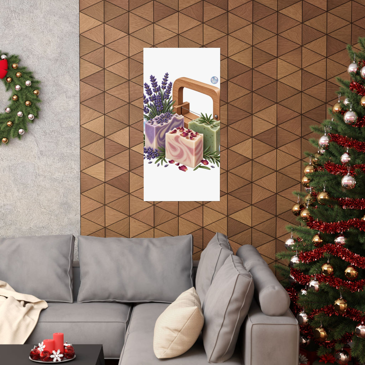 Botanical Soap Making Lavender and Herbs Poster