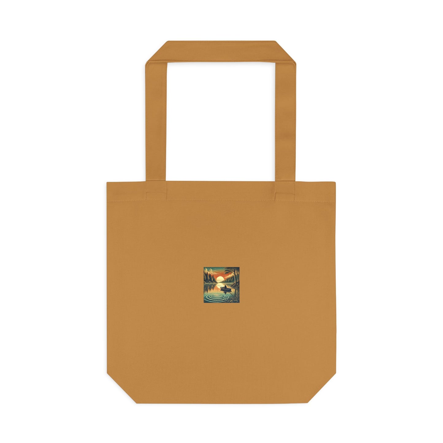 Sunset Lake Fishing Retreat Angler Tote Bag for Cabin Weekend Gift