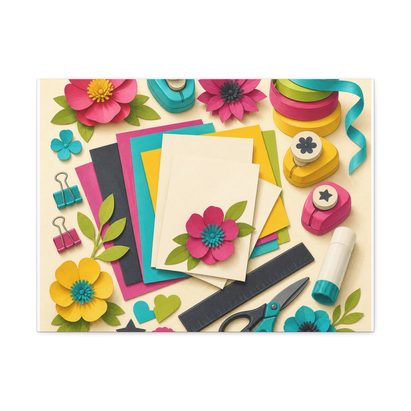 Bright Paper Crafting Hobby Canvas Art