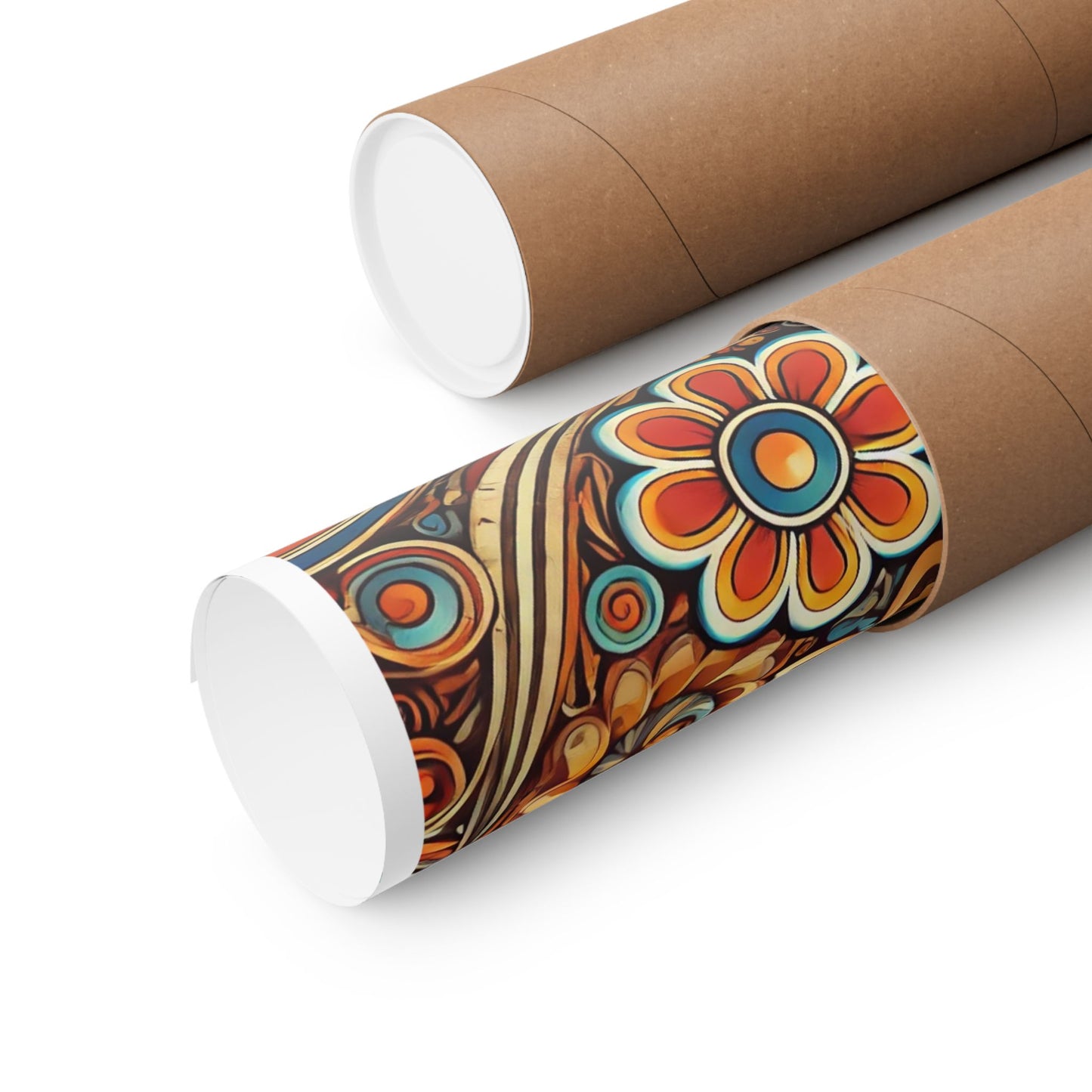 Ornate Abstract Floral Paisley Pattern Poster
