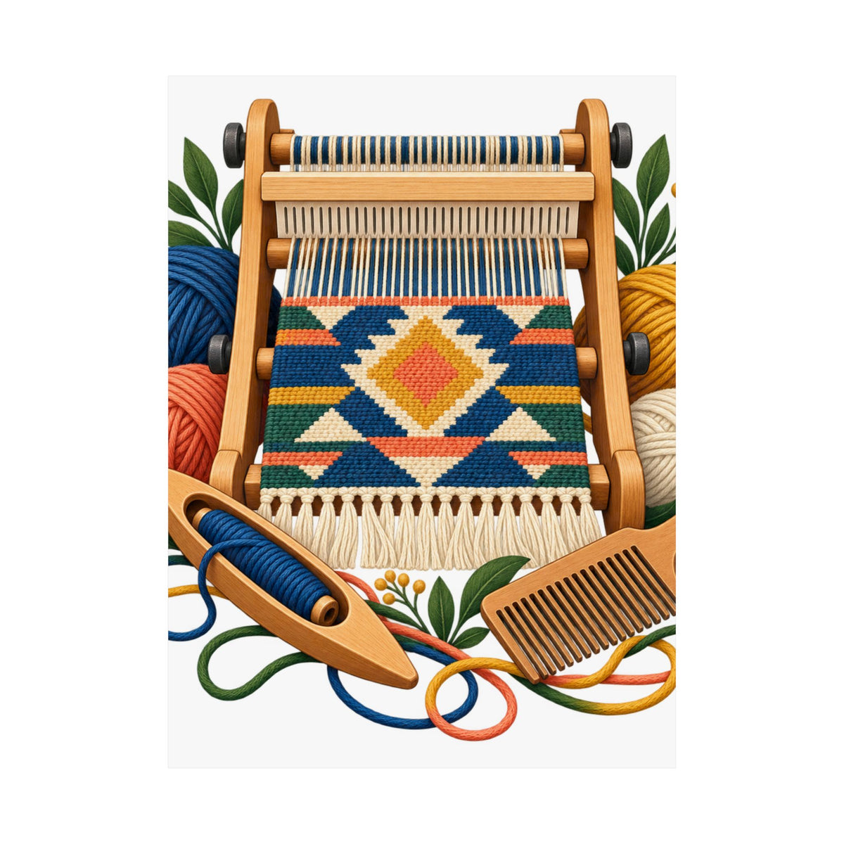 Geometric Hand Weaving Workshop Poster