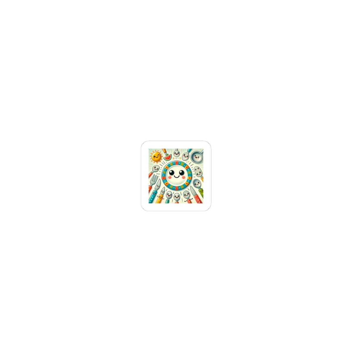 Happy Little Kitchen Club Kawaii Food Sticker for Laptop Water Bottle