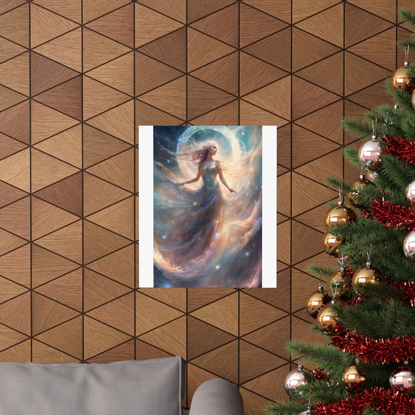 Moonlit Celestial Dancer Fantasy Portrait Poster
