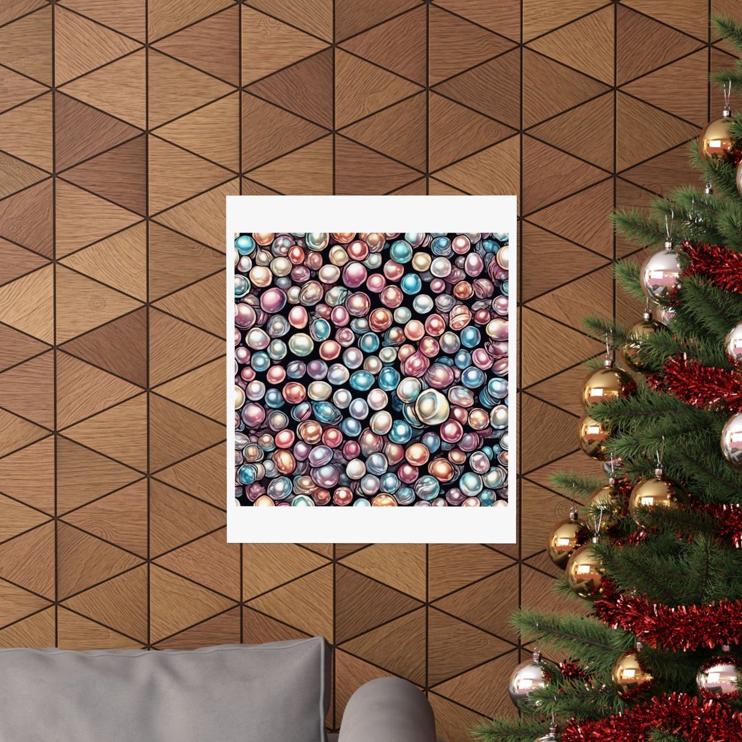 Pearl Bubble Pattern Abstract Gift Art Poster