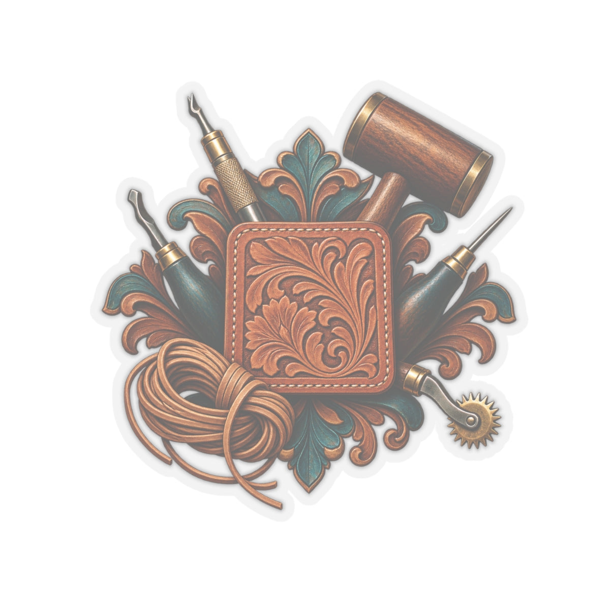 Traditional Leather Tooling Workshop Sticker