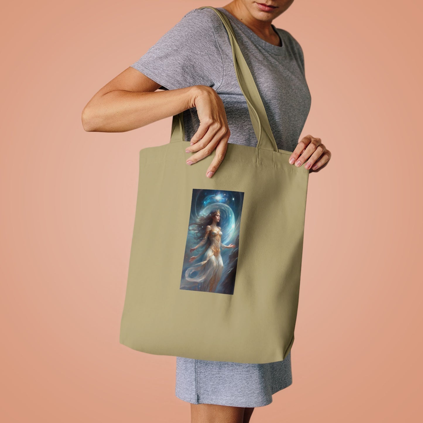 Lunar Celestial Queen Fantasy Portrait Tote Bag