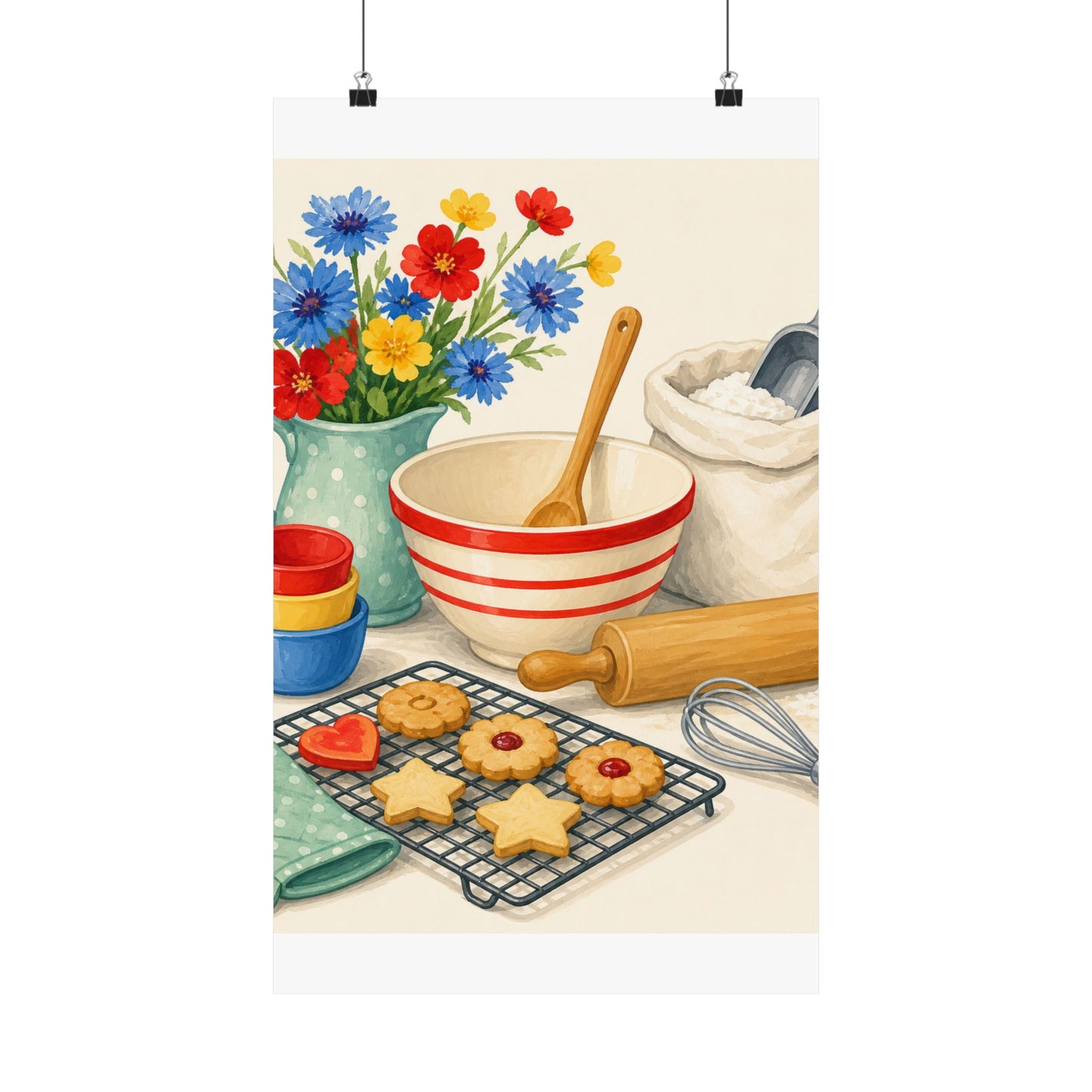 Cheerful Home Baking Hobby Poster