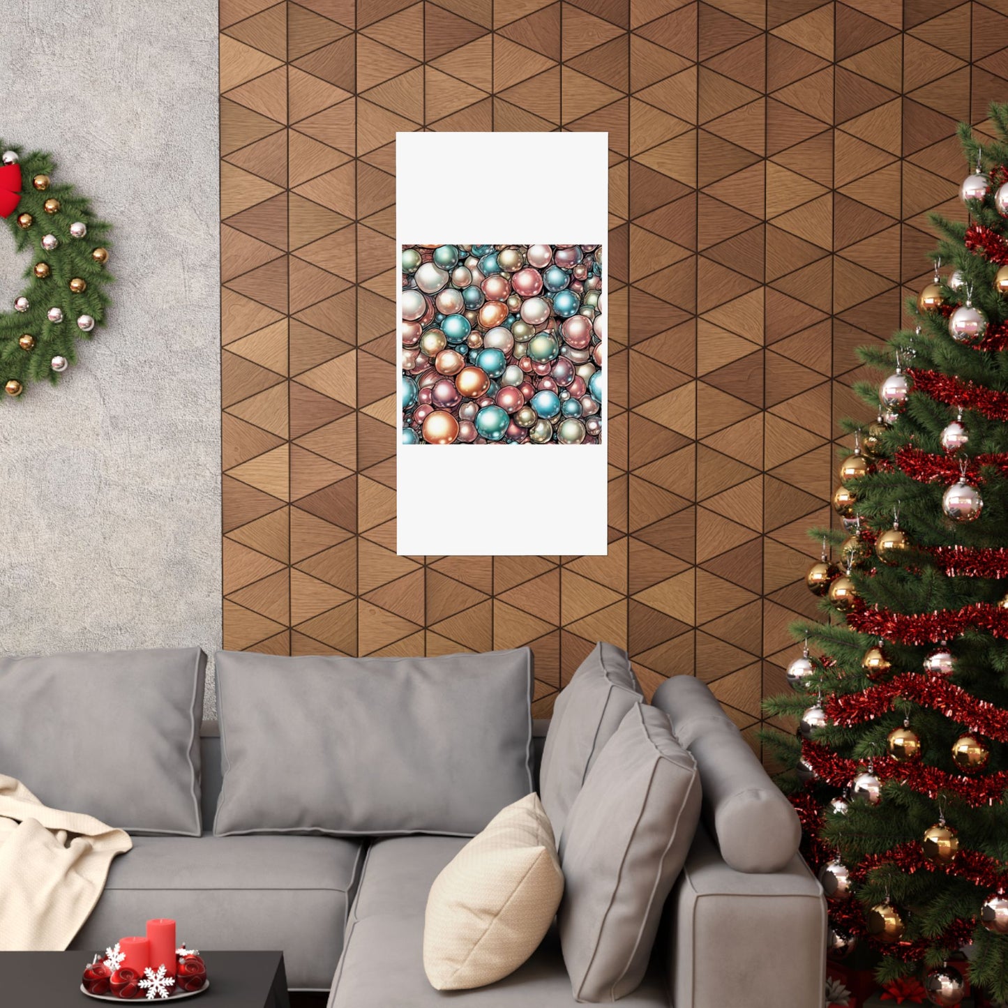 Rainbow Pearl Marble Abstract Gift Art Poster