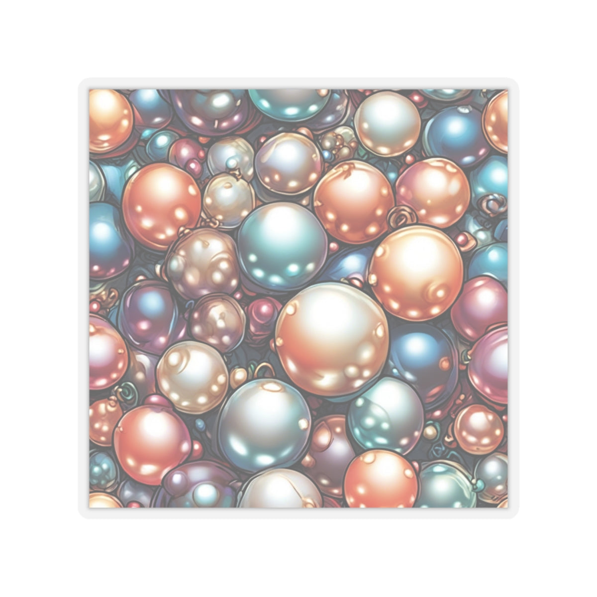 Glossy Orb Marble Abstract Gift Art Sticker
