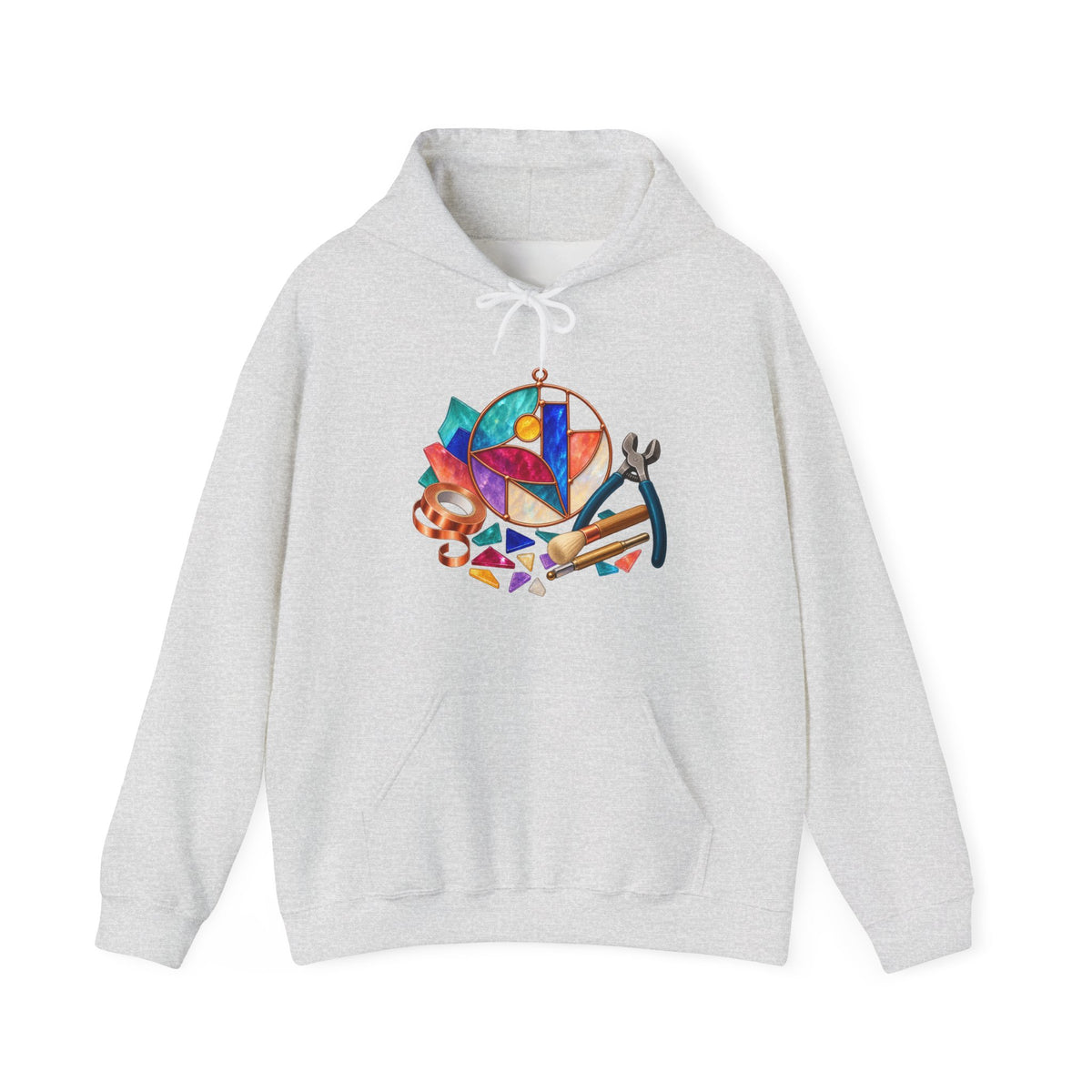 Abstract Stained Glass Suncatcher Workshop Hoodie
