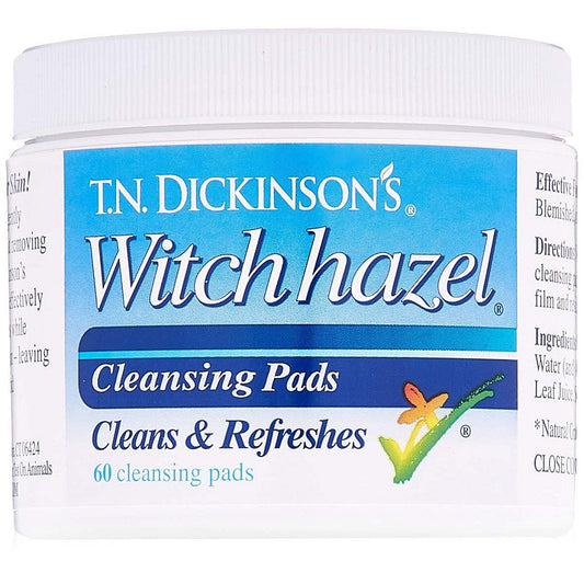 T.N. Dickinson’s 100% Natural Witch Hazel Cleansing Pads – 60 Count