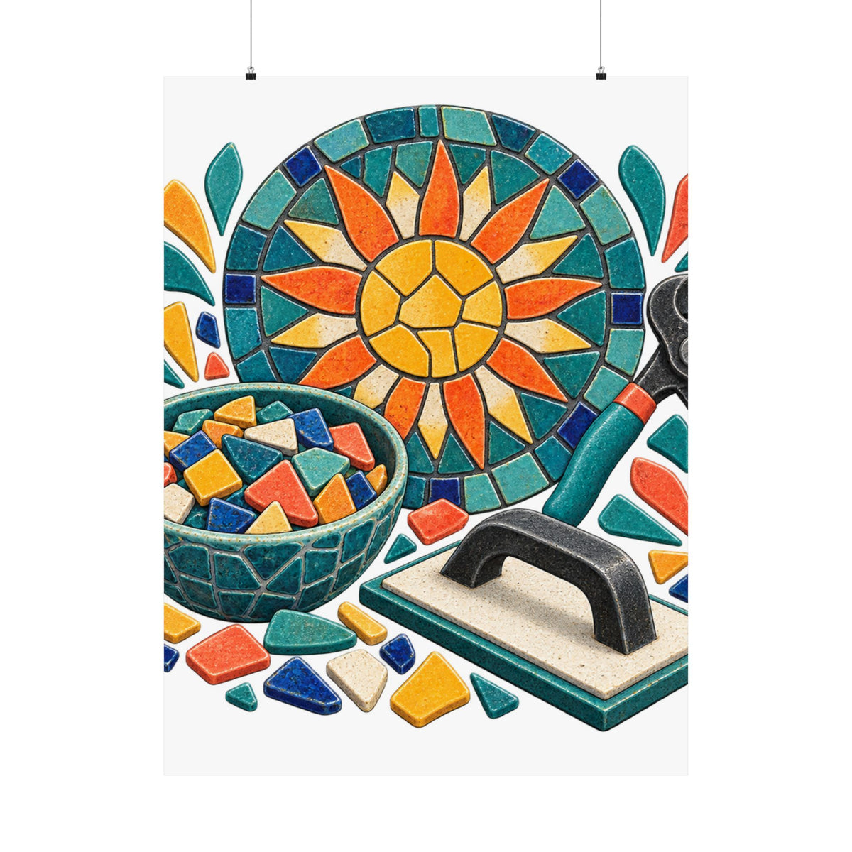 Sunburst Mosaic Making Workshop Poster