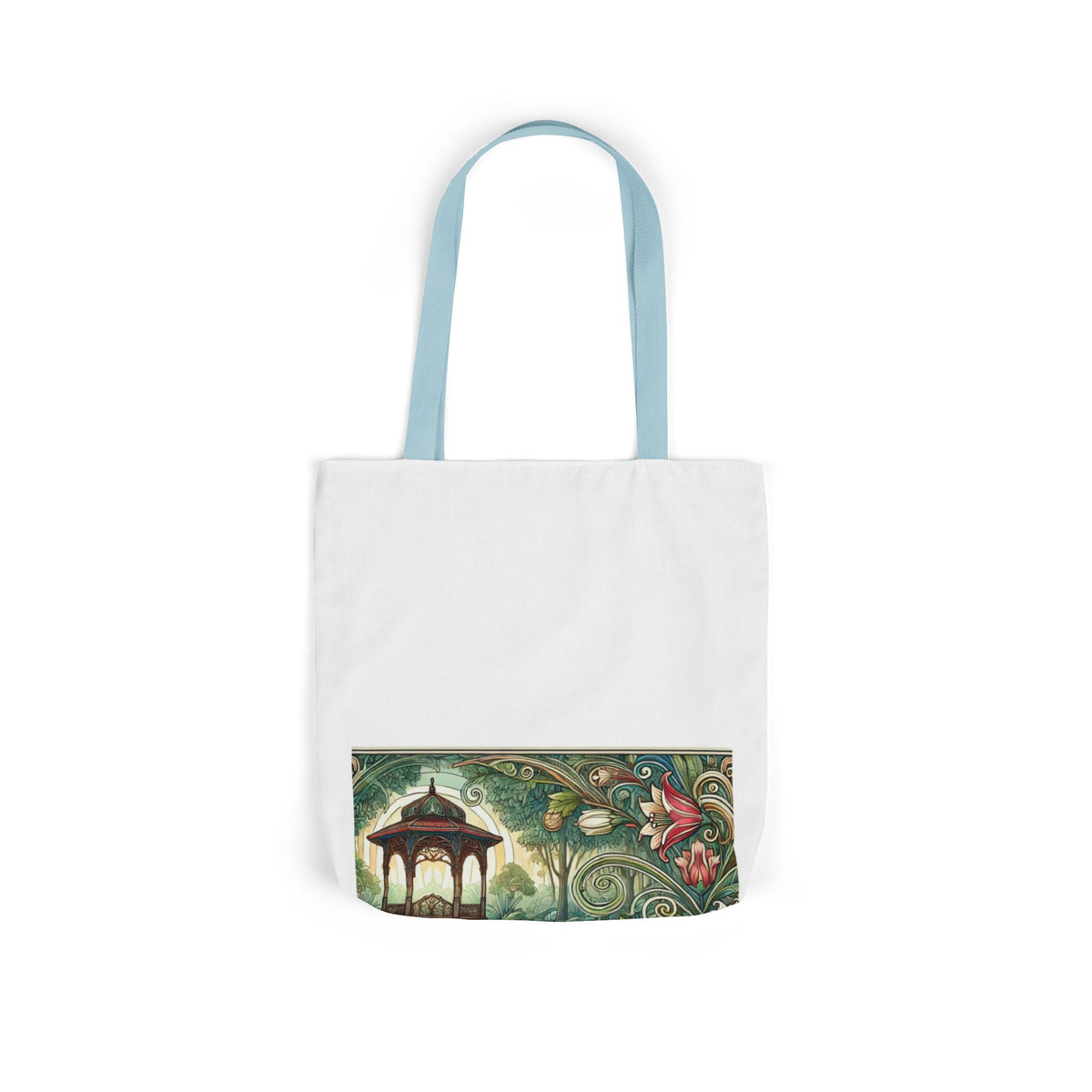 Botanical Gazebo Garden Art Nouveau Canvas Tote Bag