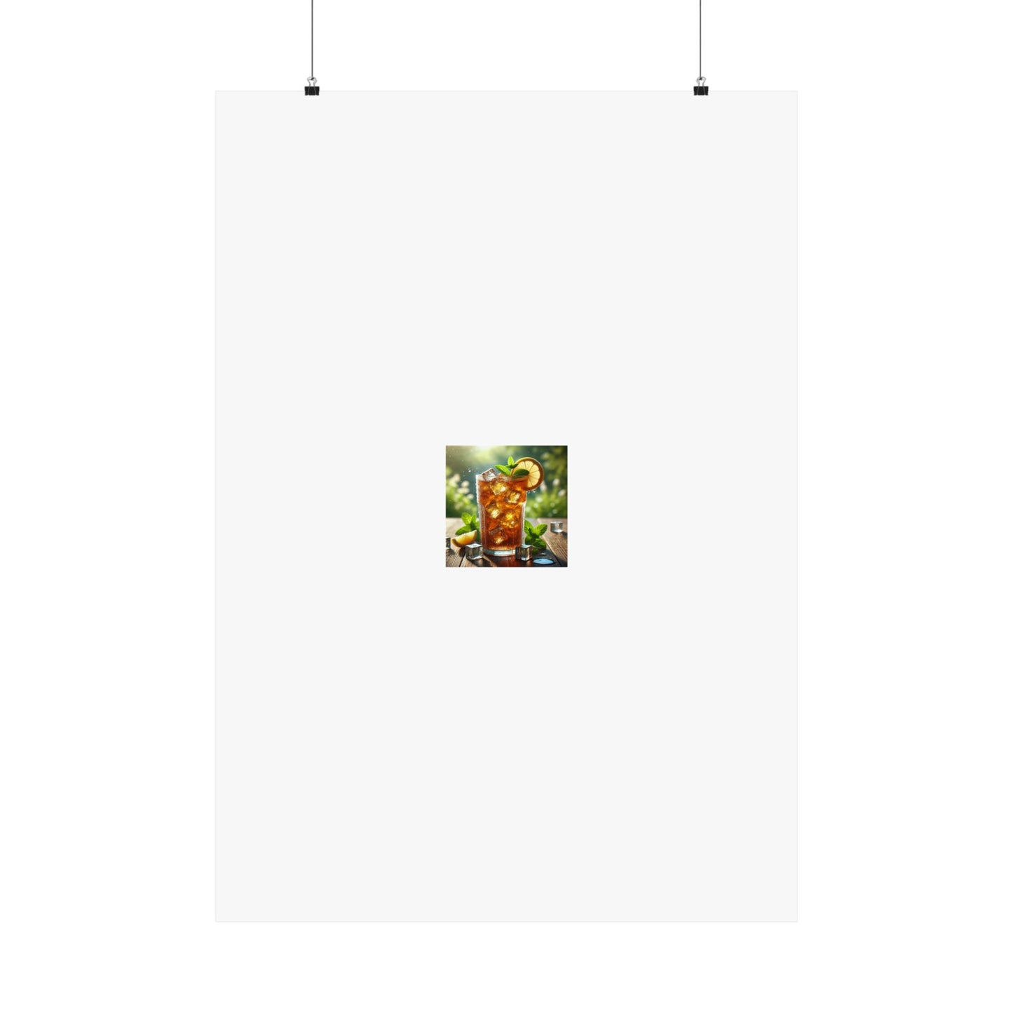Sunlit Iced Tea Lemon Mint Kitchen Summer Drink Poster