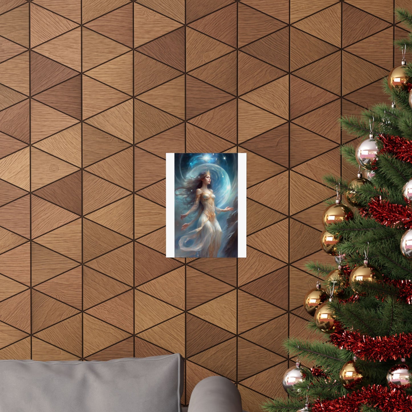 Lunar Celestial Queen Fantasy Portrait Poster