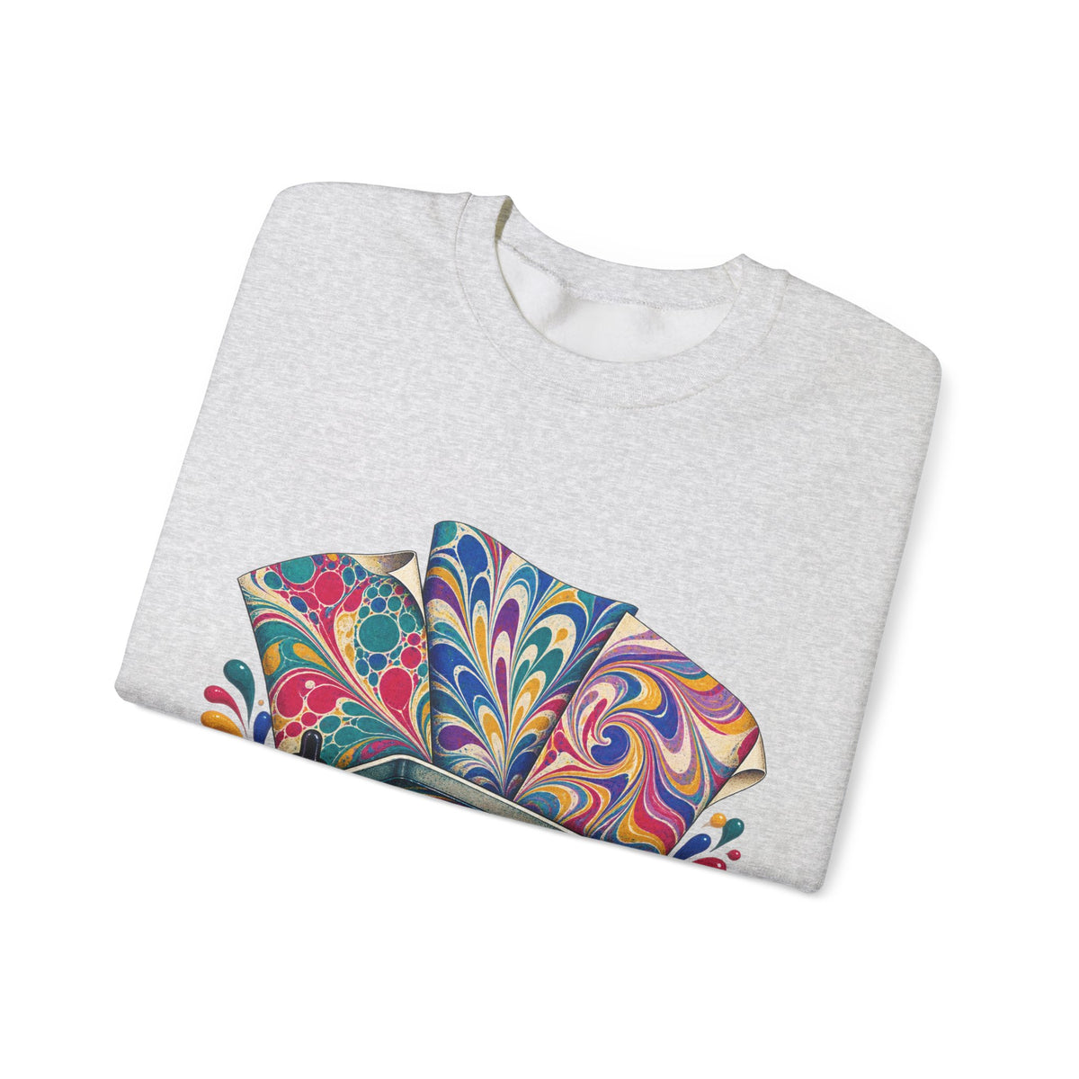 Colorful Paper Marbling Workshop Sweatshirt
