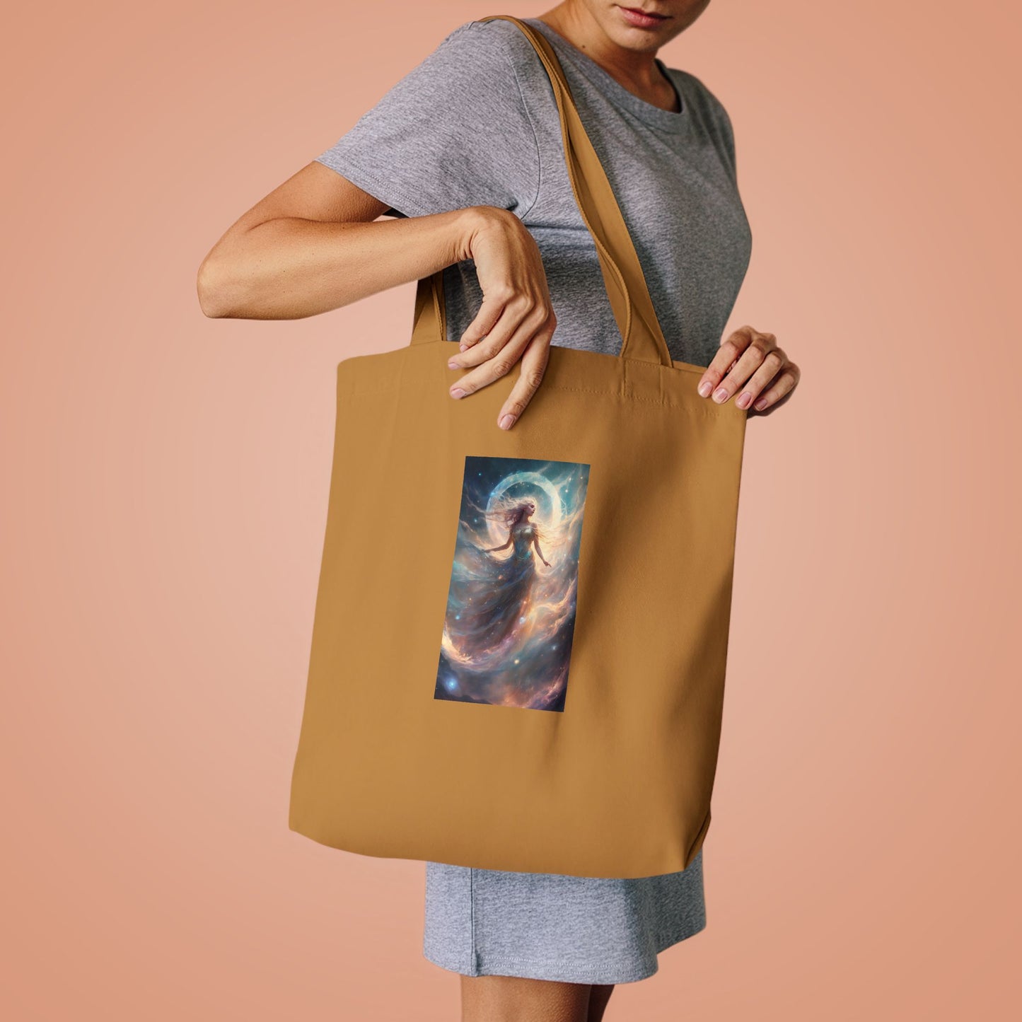 Moonlit Celestial Dancer Fantasy Portrait Tote Bag