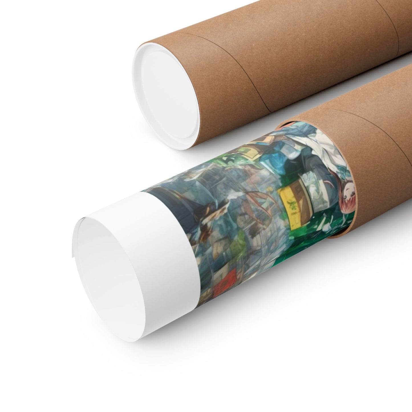 Urban Recycling Anime Friends Green City Wall Poster