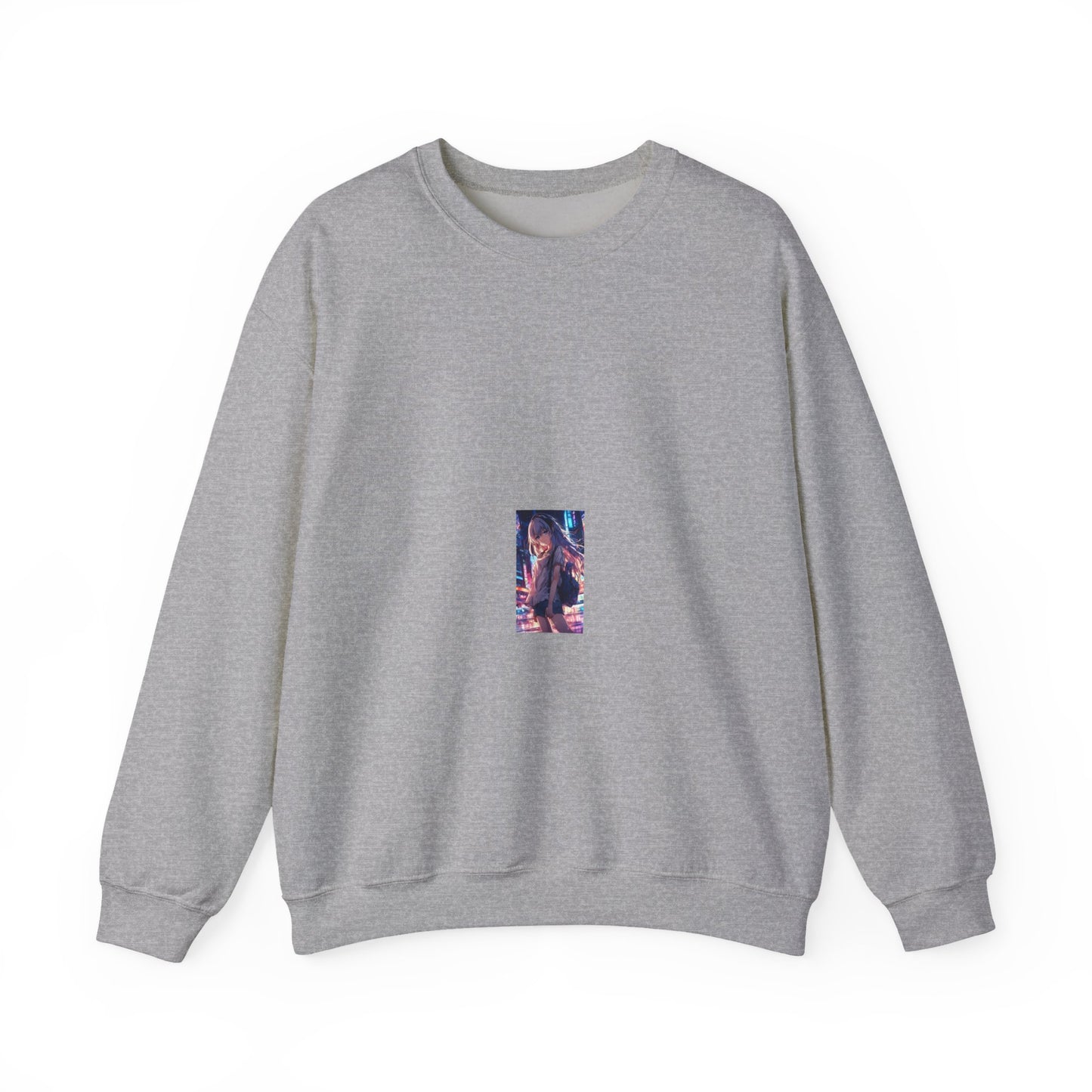 Anime City Night Heroine Portrait Soft Sweatshirt