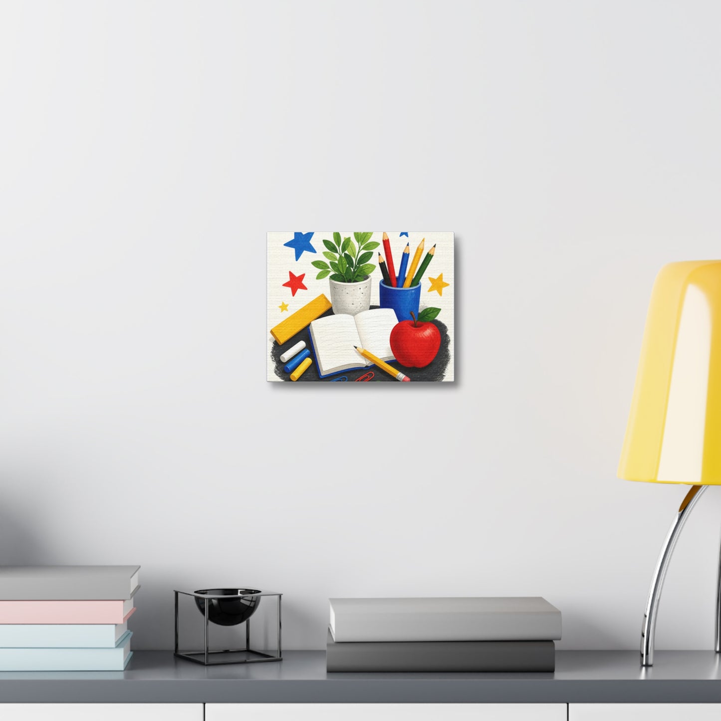 Colorful Classroom Supplies Teacher Appreciation Canvas Art
